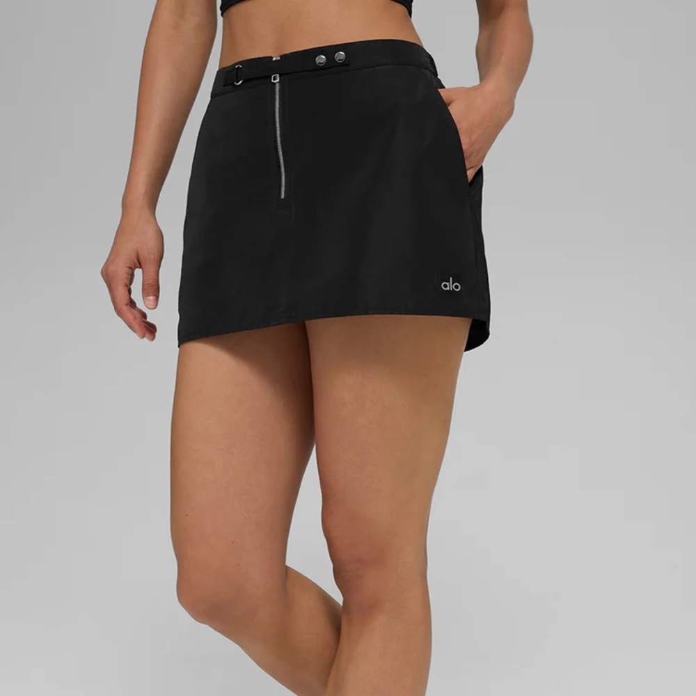 Alo Yoga Black Work It mini Skirt